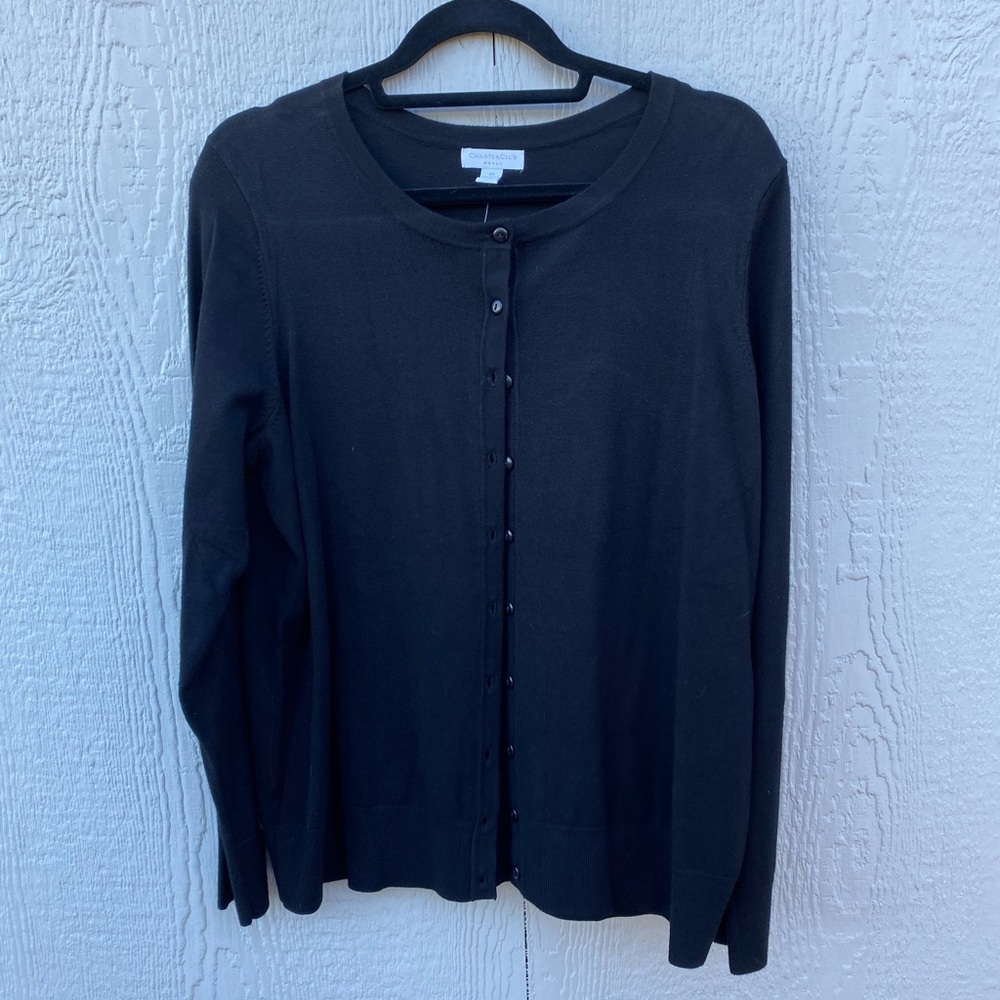 Black Button Down Cardigan